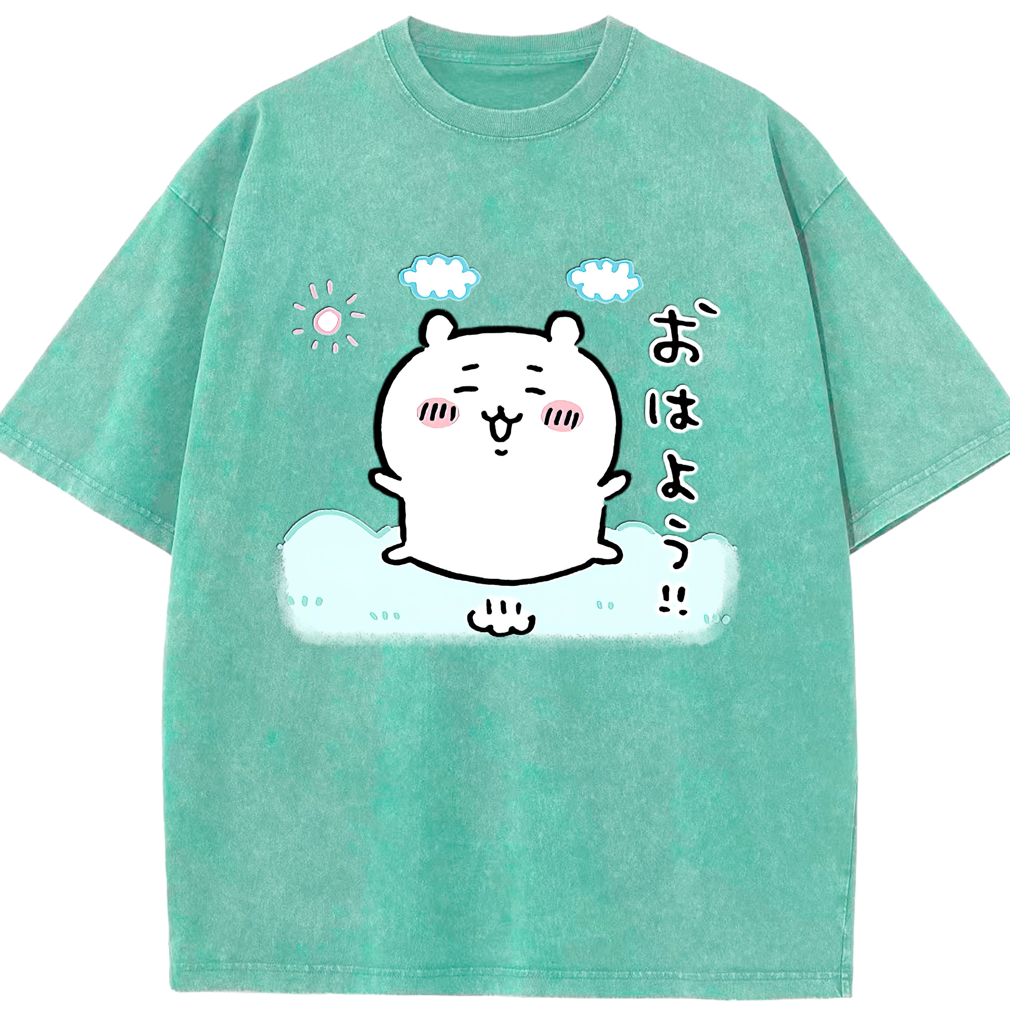 （画像用） ちいかわ ちいかわ Chii-kawa chiikawa 綿100% ヴィンテージ風 半袖Tシャツ（フロントプリント）